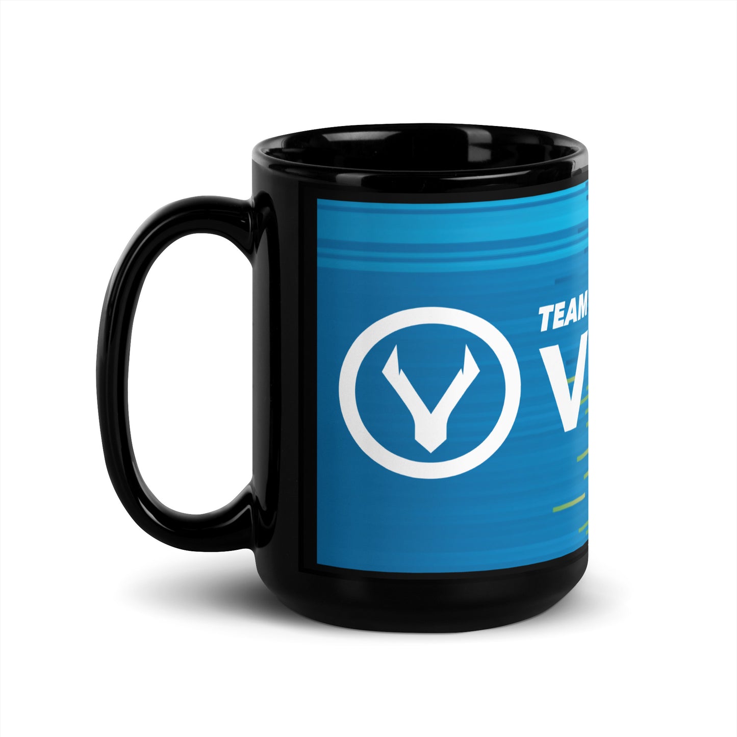 Blue Team VPA Black Glossy Mug