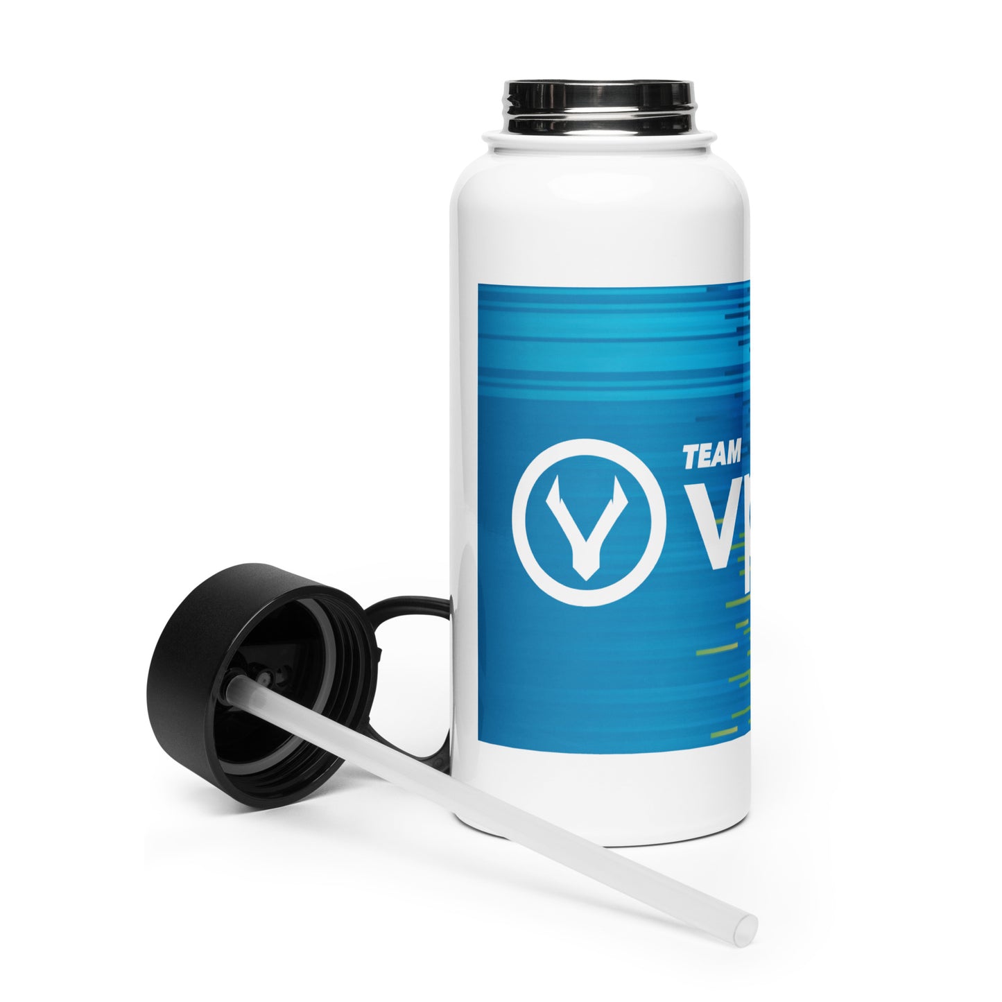 Blue Team VPA Stainless steel water bottle with a straw lid