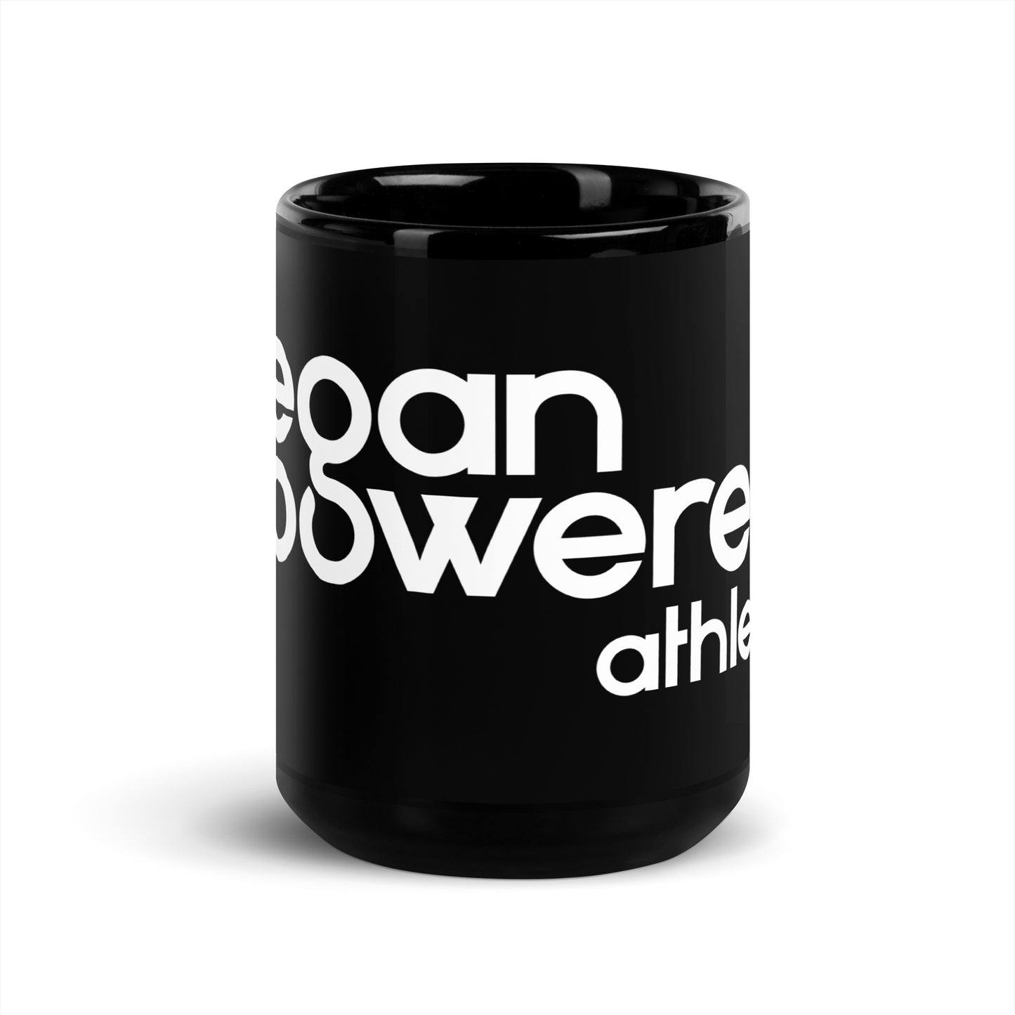 vegan powered athlete Black Glossy Mug