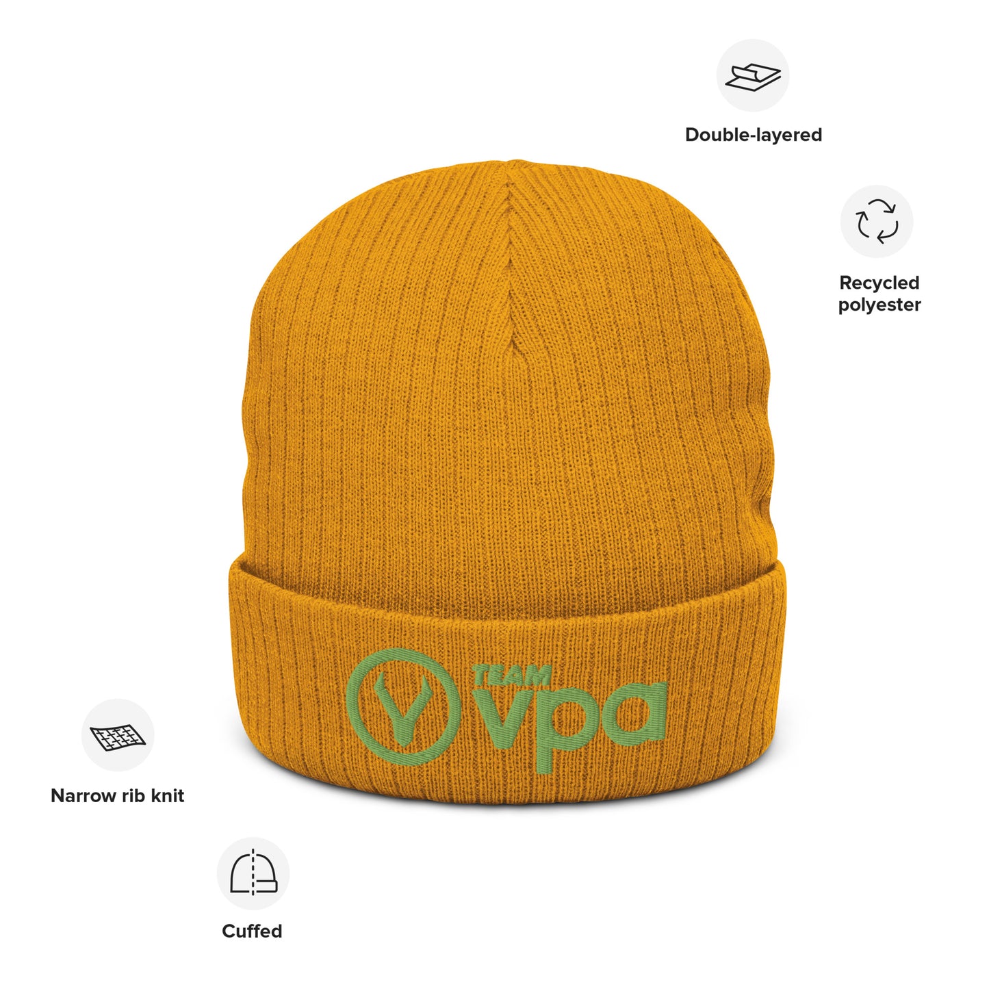 Team VPA Recycled Ribbed knit beanie