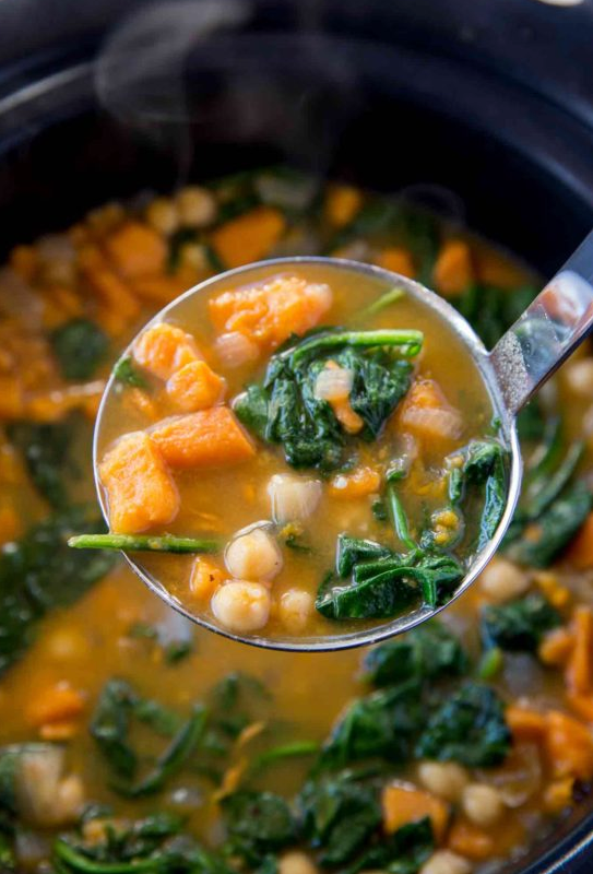 Sweet Potato & Chickpea Slow Cooker Stew