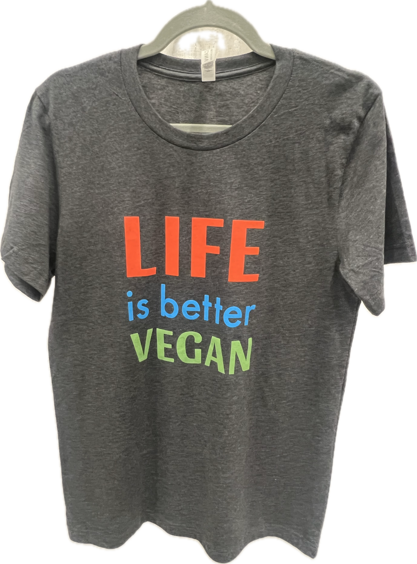 VegFest Heather Grey Life is Better Vegan Unisex T-Shirt