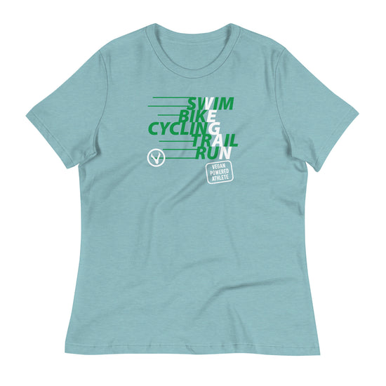 Load image into Gallery viewer, Swim/Bike/Trail/Vegan Women&amp;#39;s Relaxed T-Shirt
