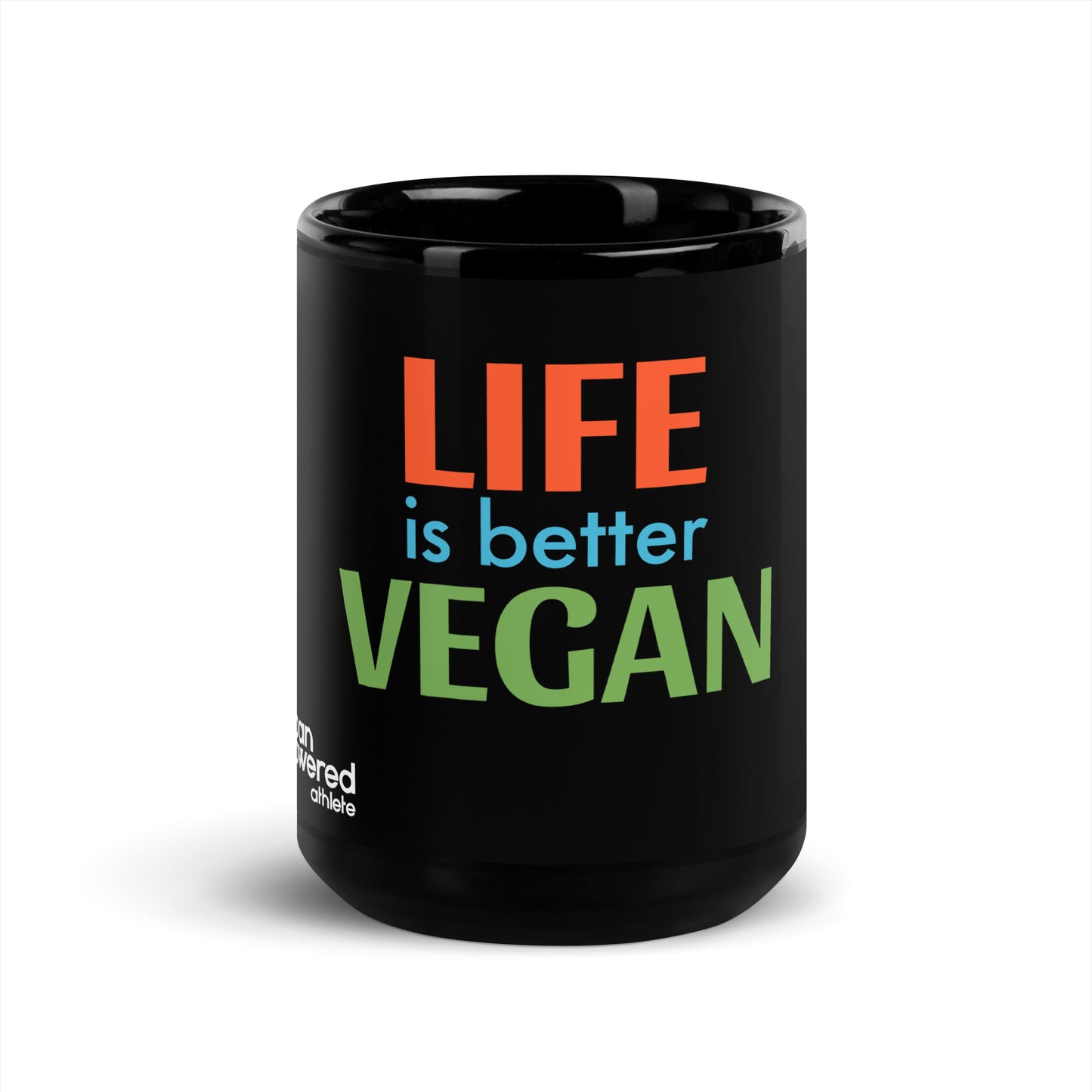 Load image into Gallery viewer, LIFE is BETTER Black Glossy Mug
