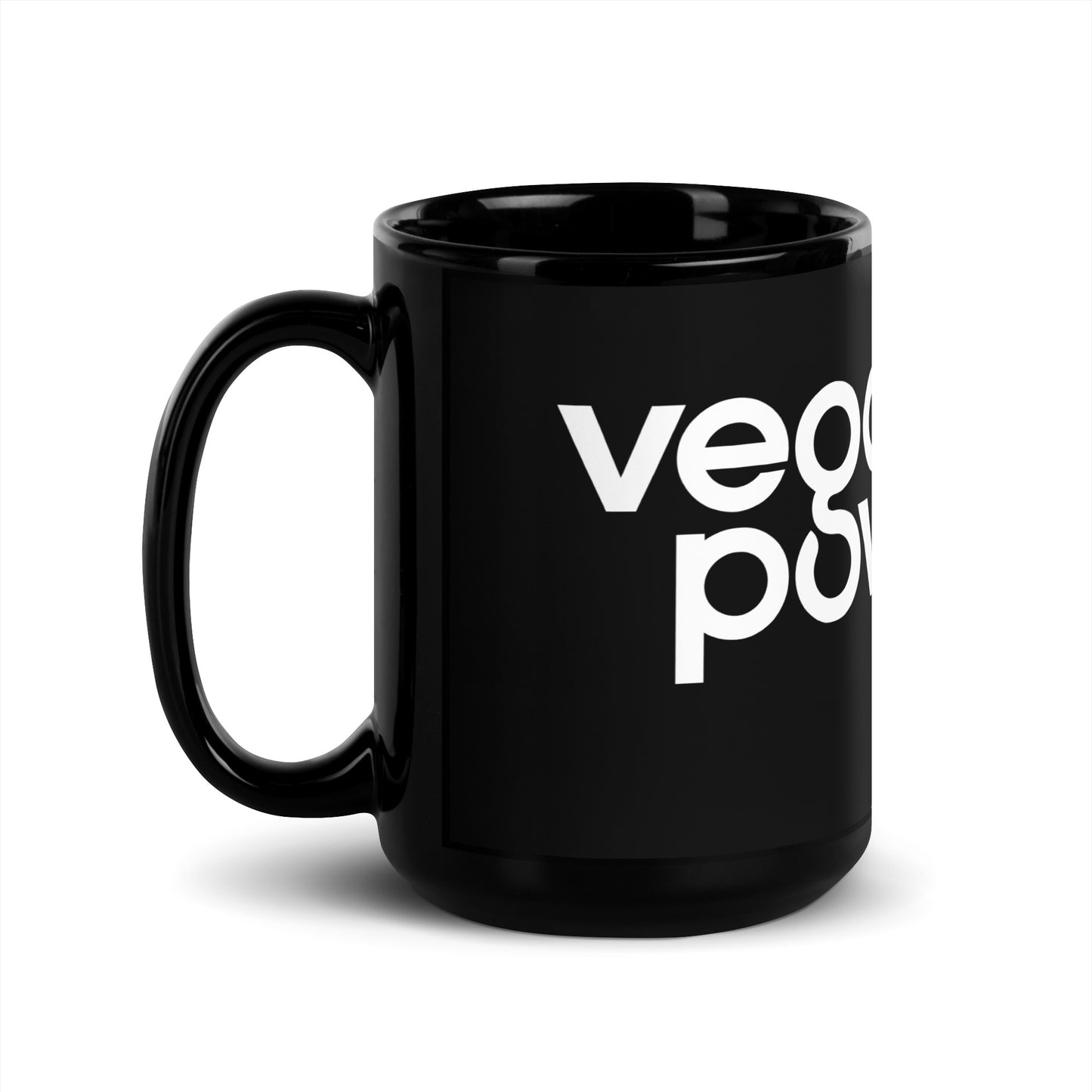 vegan powered athlete Black Glossy Mug